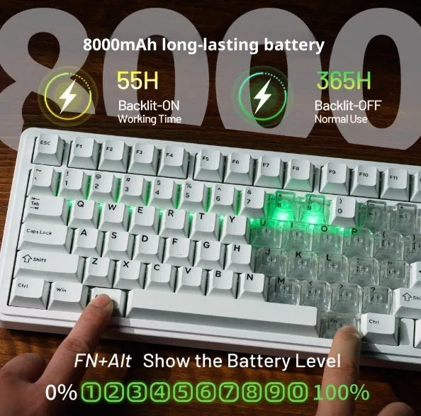 Bluetooth keyboard with integrated stand in plastic finish with heat sublimation key markings