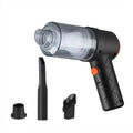 Black wireless handheld car vacuum cleaner with 0.5L dust cup for car interior and home use