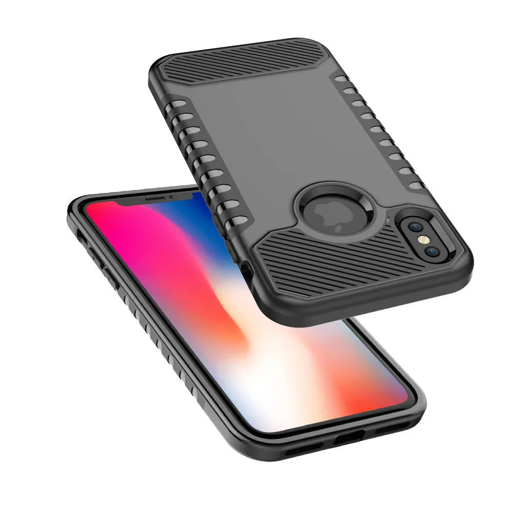 Mobile phone shell compatible with Apple iPhone models in black, red, rose and silver gray colour options