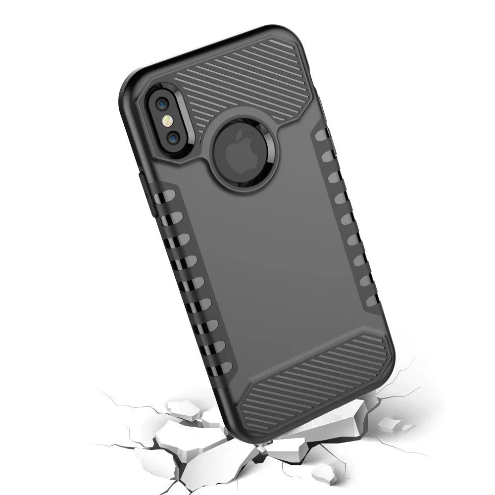 Mobile phone shell compatible with Apple iPhone models in black, red, rose and silver gray colour options