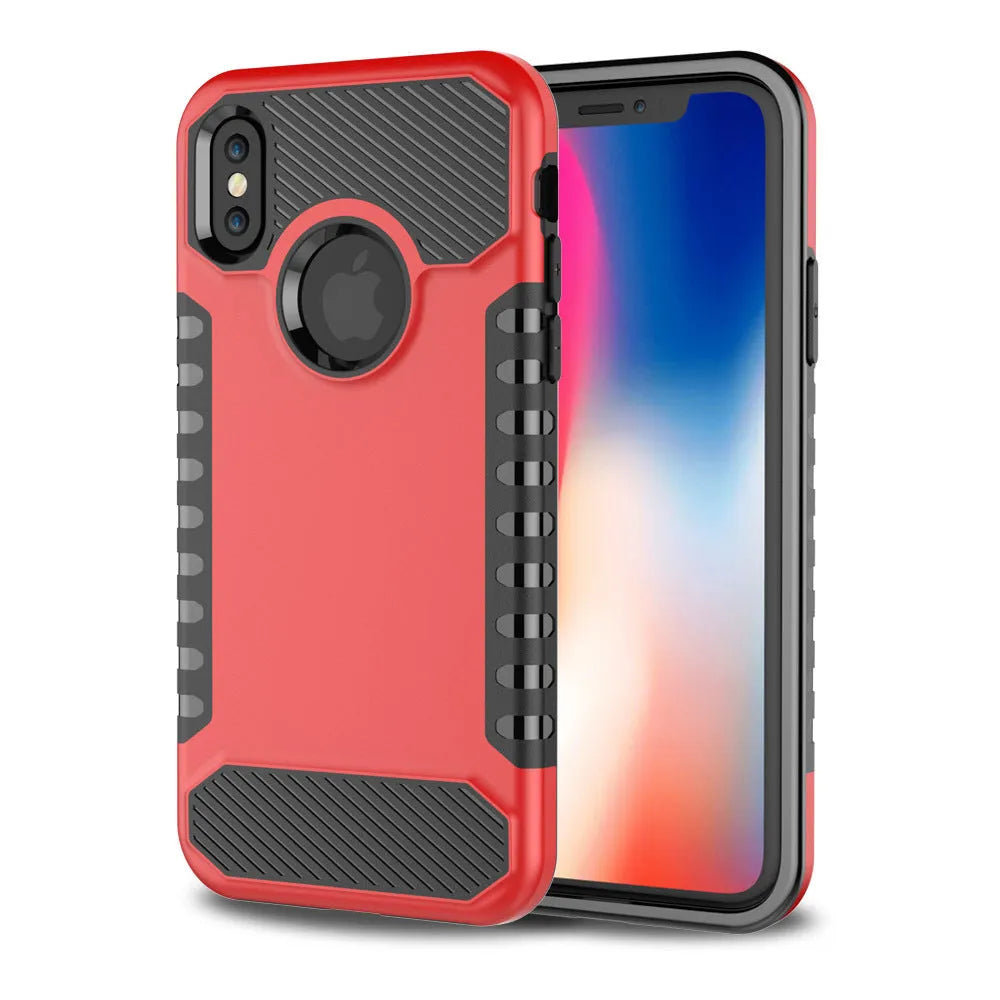 Mobile phone shell compatible with Apple iPhone models in black, red, rose and silver gray colour options