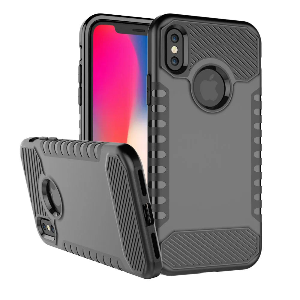 Mobile phone shell compatible with Apple iPhone models in black, red, rose and silver gray colour options