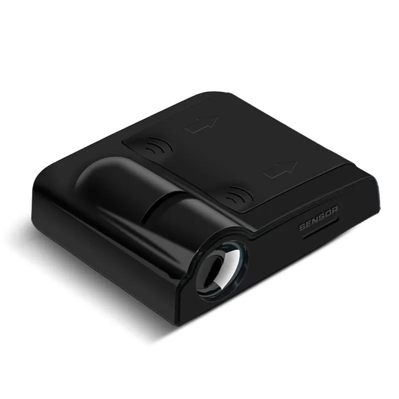Black car decorative projection lamp with ABS plastic housing measuring 6.5 cm long