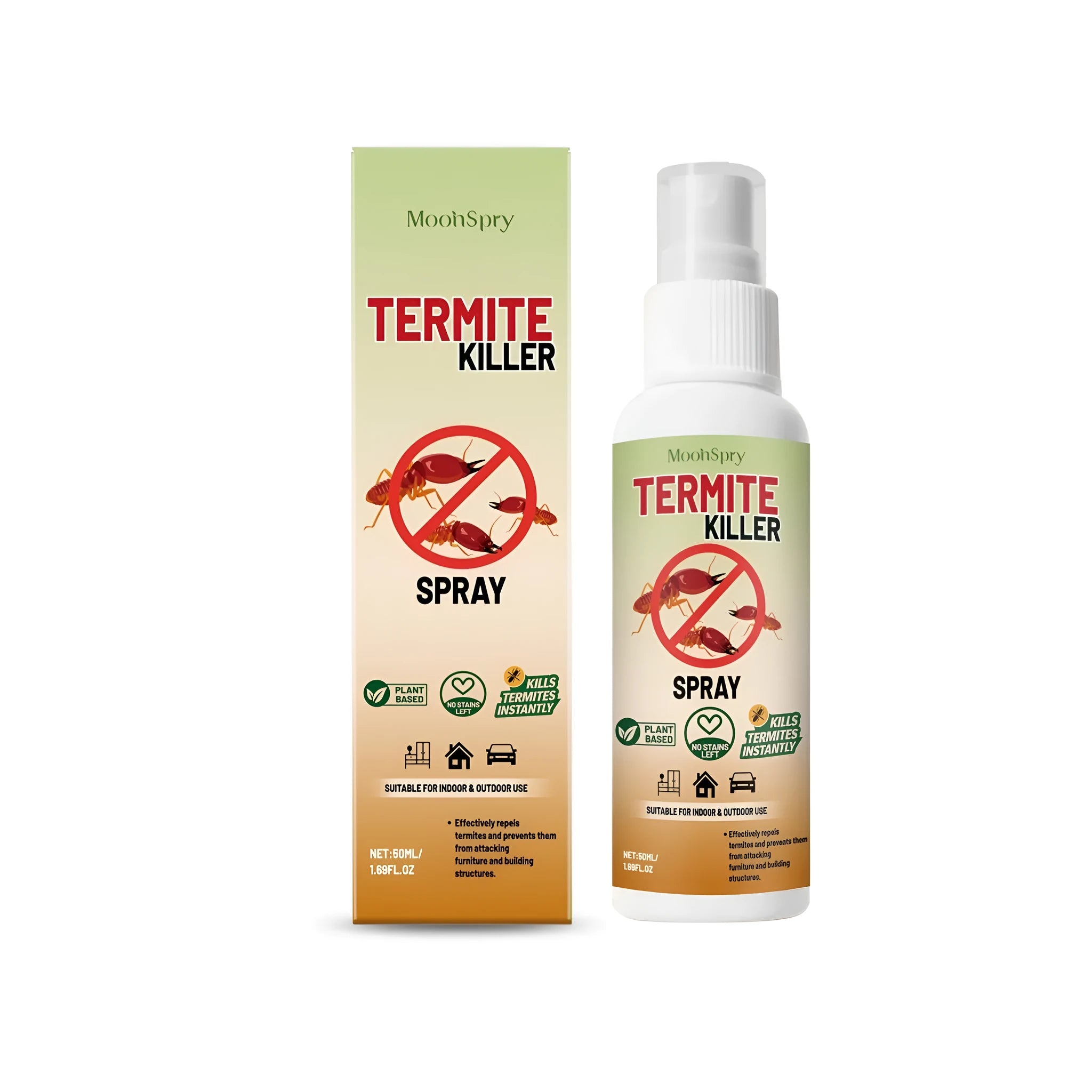 50ml termite killer ant repellent spray bottle with ready-to-use formula