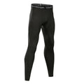 Men's polyester compression leggings in black or grey, slim fit quick dry sports tights for gym and running