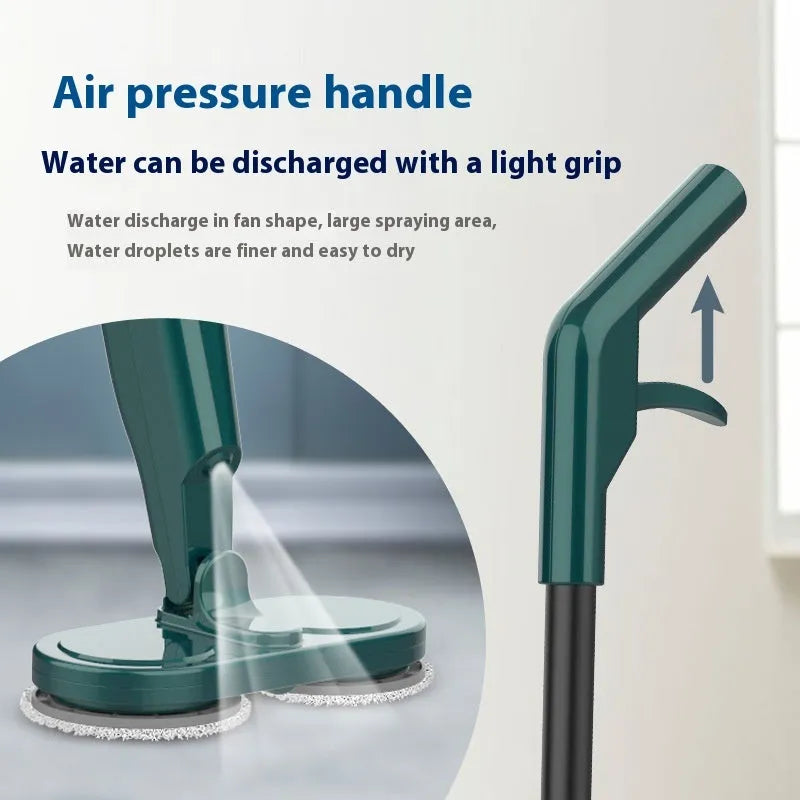 S5 Green robotic floor cleaner with sweeping brushes and water tank for mopping functions.