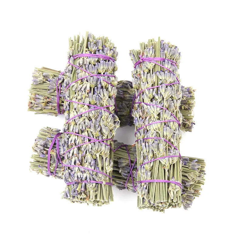 Natural dried lavender flower aromatherapy stick measuring approximately 10 centimetres in length.