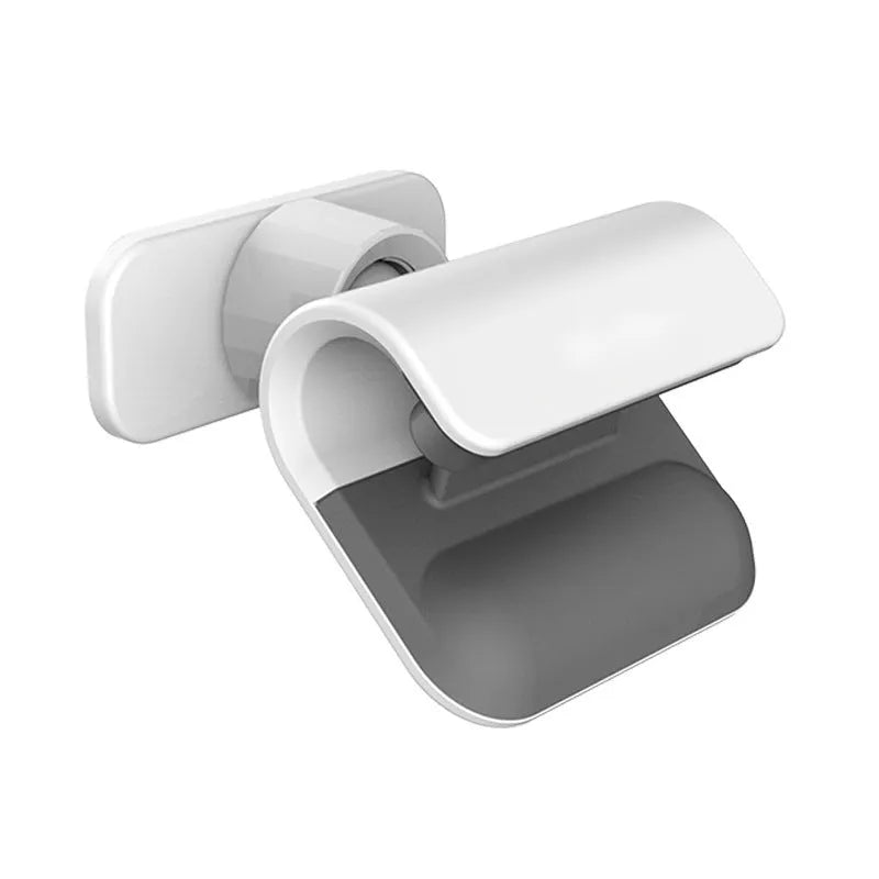 Black gravity car phone holder mounted on a car air vent, showing 360-degree rotation and universal phone grip.