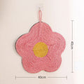 Sisal cat scratching board in green flower, red flower, pink orange, orange, mouse or dog design, wear-resistant and chip-free