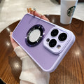 Frosted magnetic protective case for iPhone 15 models in blue, black, transparent, purple and green colours.
