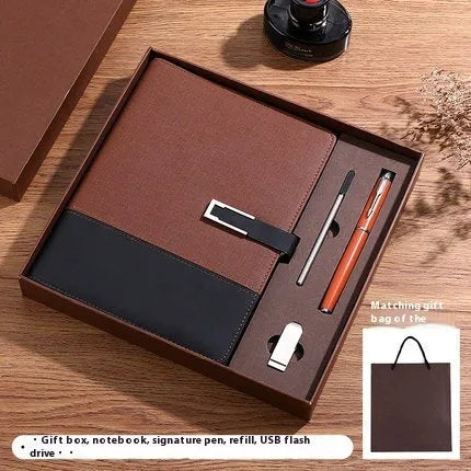 A5 soft pu leather notebook in business brown colour with wood-free paper pages