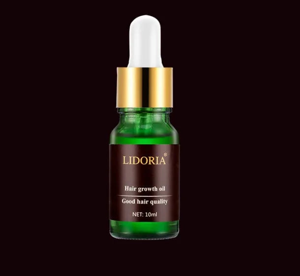 10ml bottle of Polygonum multiflorum and ginger hair oil for scalp and strand care
