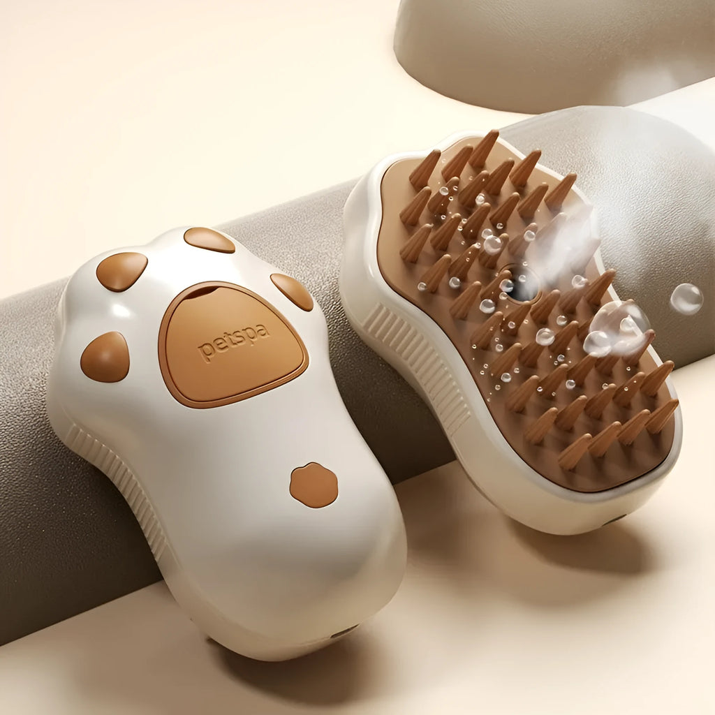 Pet spray massage comb for cats and dogs in ABS and TPR, four colour options