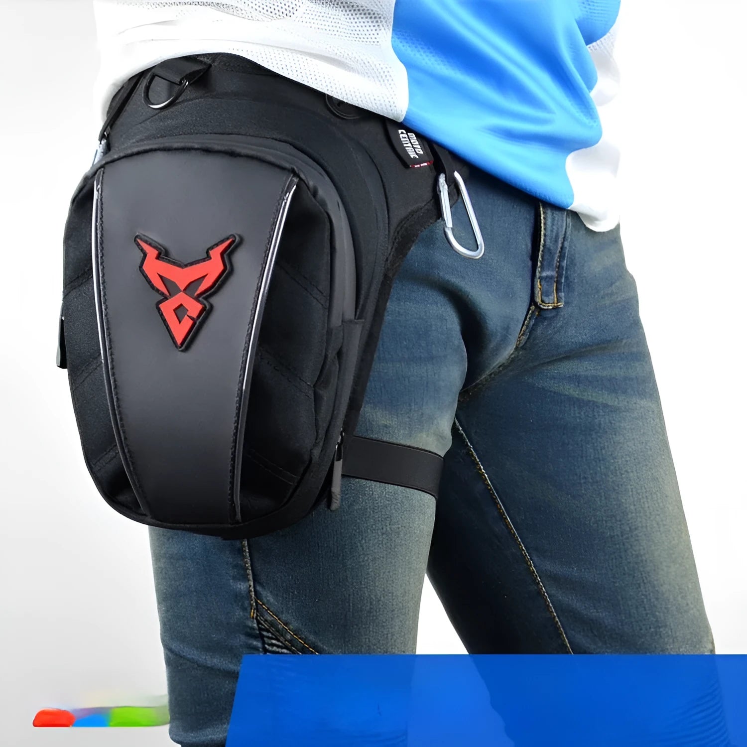Motorcycle riding crossbody shoulder waist leg bag in 1200D Oxford cloth