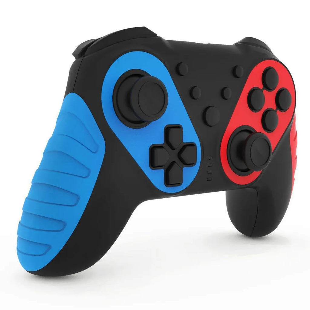 Red and blue wireless Bluetooth gamepad for Nintendo Switch and PC Windows systems