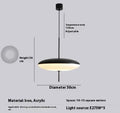Nordic retro UFO shaped chandelier ceiling light in black and white colour