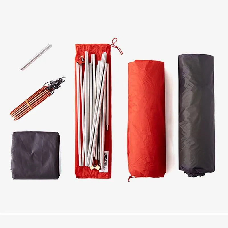 Single person lightweight camping tent with aluminium alloy poles, waterproof over 3000mm, one bedroom, available in five colours