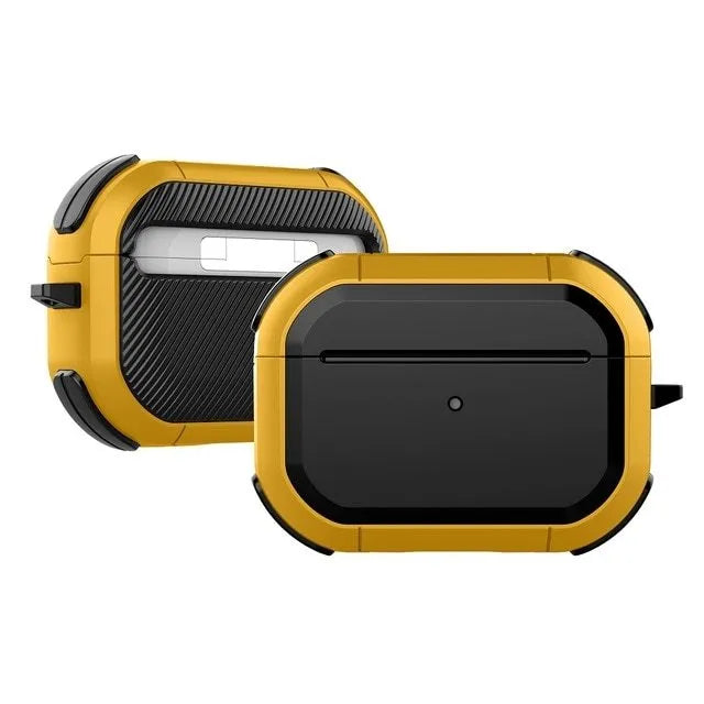 Black TPU and PC protective shell for AirPods Pro and AirPods 1 or 2 generation models