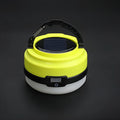 Green solar silicone camping light, 143g, expandable 87-108mm, 150LM, 10m radius, six LED beads