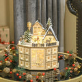 Wooden Christmas 24-day countdown advent calendar ornament for home and office gift use