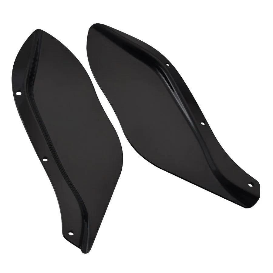 Black and transparent ABS side wing head covers for Harley-Davidson Touring models 1996-2013
