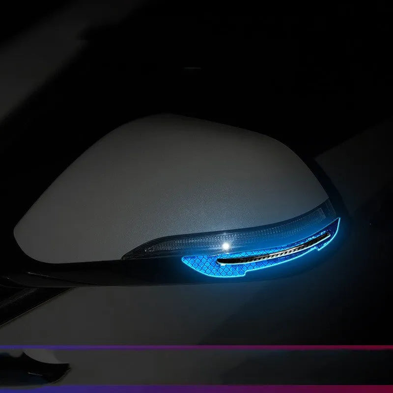 Blue reflective bumper strips for universal car application with 17mm width