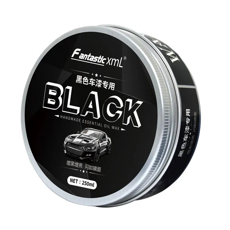 120ml solid car wax tin with sponge and towel for automobile paint scratch repair and crystal wax plating