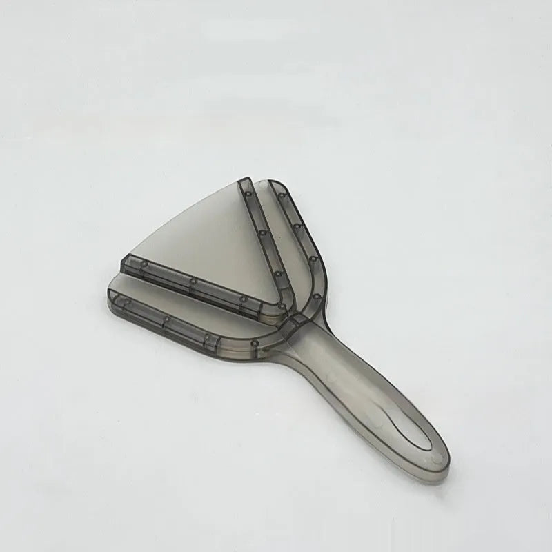 Red telescopic can opener and bottle opener multi-tool with adjustable handle on a white background.