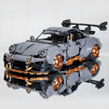 Cement gray sports car building block toy set made from ABS, 10220B lying Porsche style, one set
