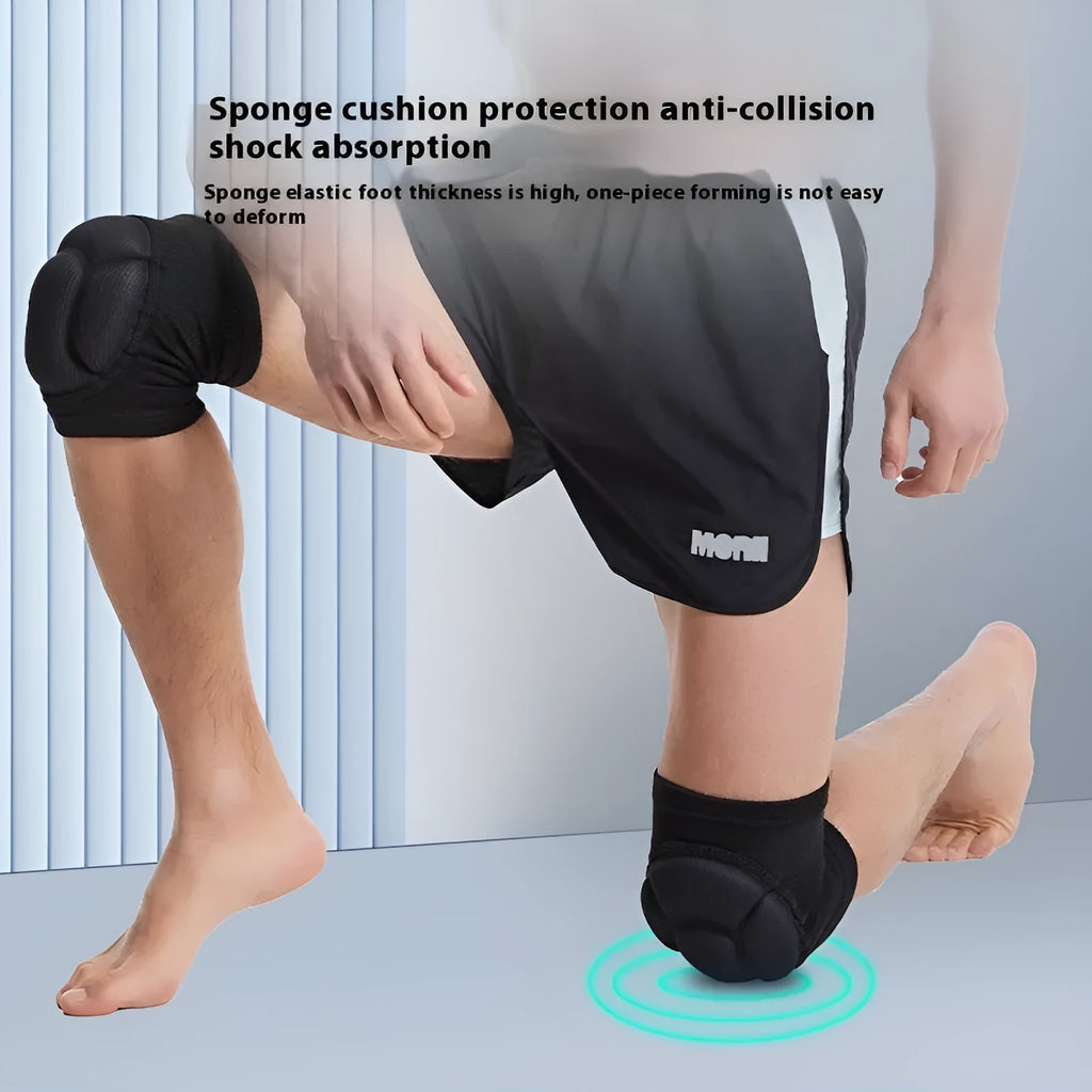 Black and blue thick sponge kneepad for dance and volleyball protection