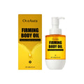 60ml bottle of caramel-coloured tightening and wrinkle resistant body oil