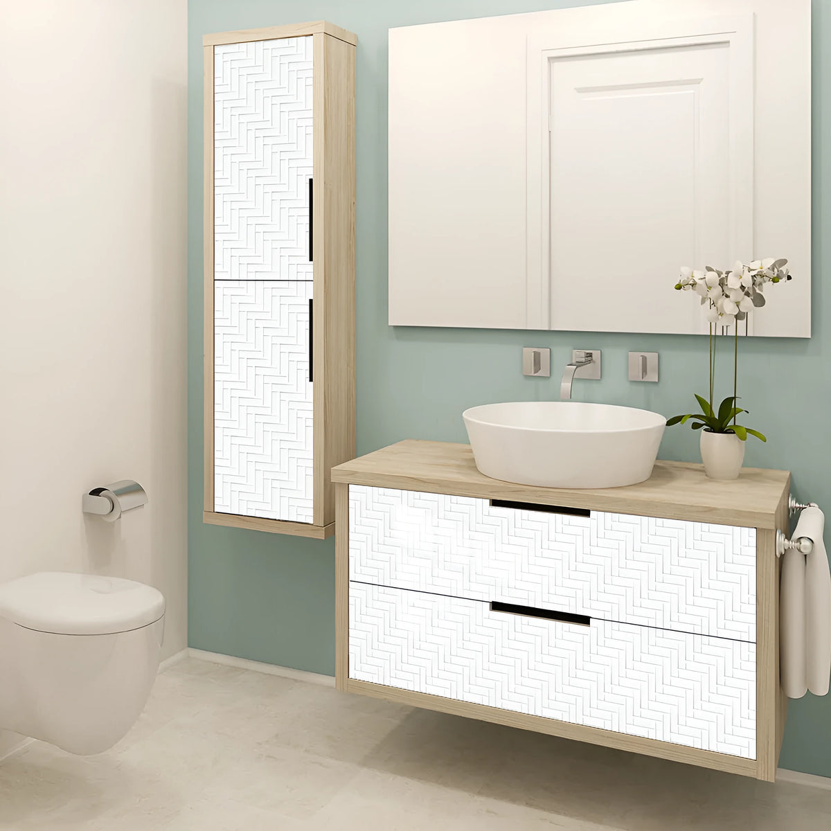 Pack of 10 removable PVC wall stickers in colour MZ-2-341, sizes 10x10cm and 15x15cm, for home decor.