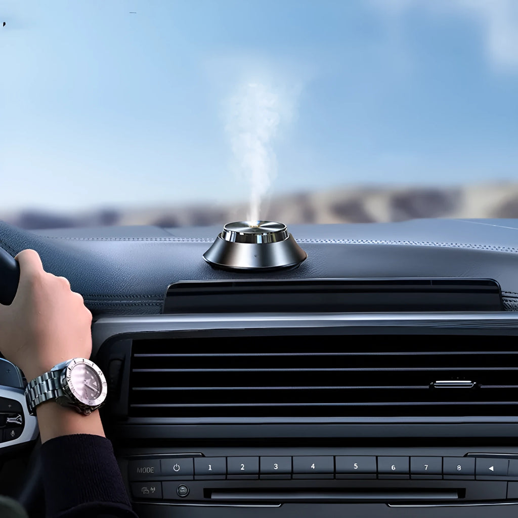 Butterfly-design metal car aromatherapy machine with USB connection and black cologne scent
