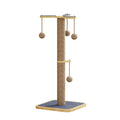 Pine wood cat climbing frame with scratch-resistant hanging ball and carpet leather surfaces