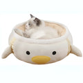 Green chick dinosaur shaped cat bed that can be used flat or hung as a hammock