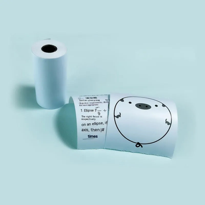 Box containing three rolls of coloured thermal paper for 57x30mm printers.