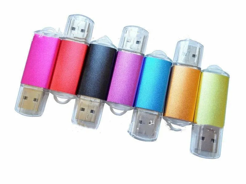 USB software encryption dongle with metal shell showing colour options including black, blue, gold, green, purple, red, and rose red