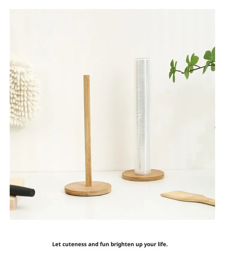 Wooden vertical tissue holder, square 14.5 x 28cm rag stand for kitchen or restaurant table