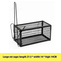 Automatic mouse trap cage for indoor home use in three sizes with metal and plastic construction
