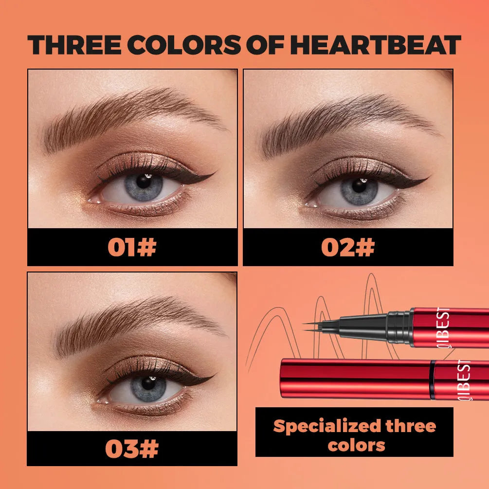Waterproof oil resistant eyebrow pencil in brown, smudge-resistant standard specification, one piece
