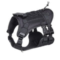 Dog tactical chest and back harness Oxford cloth black army green gray adjustable sizes