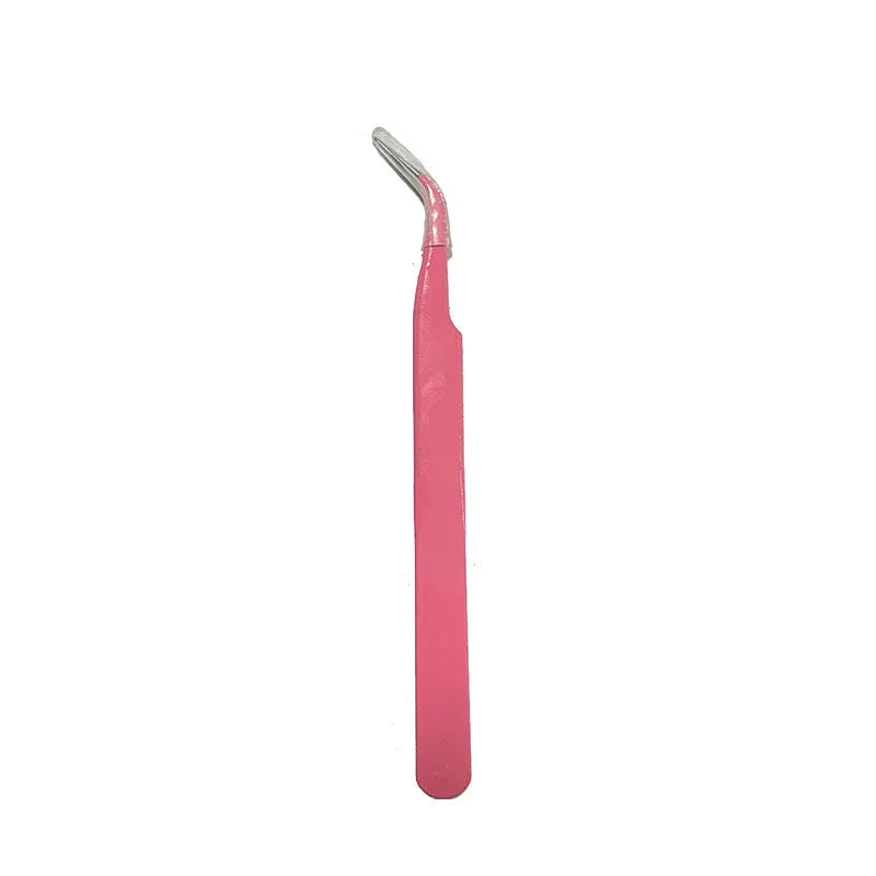 DIY single cluster false eyelash extension set with application tweezers