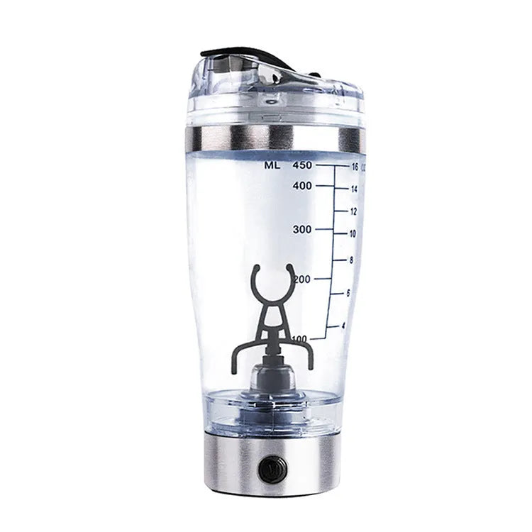 Electric protein shake stirrer USB rechargeable 600ml Type-C stainless steel vortex blender cup