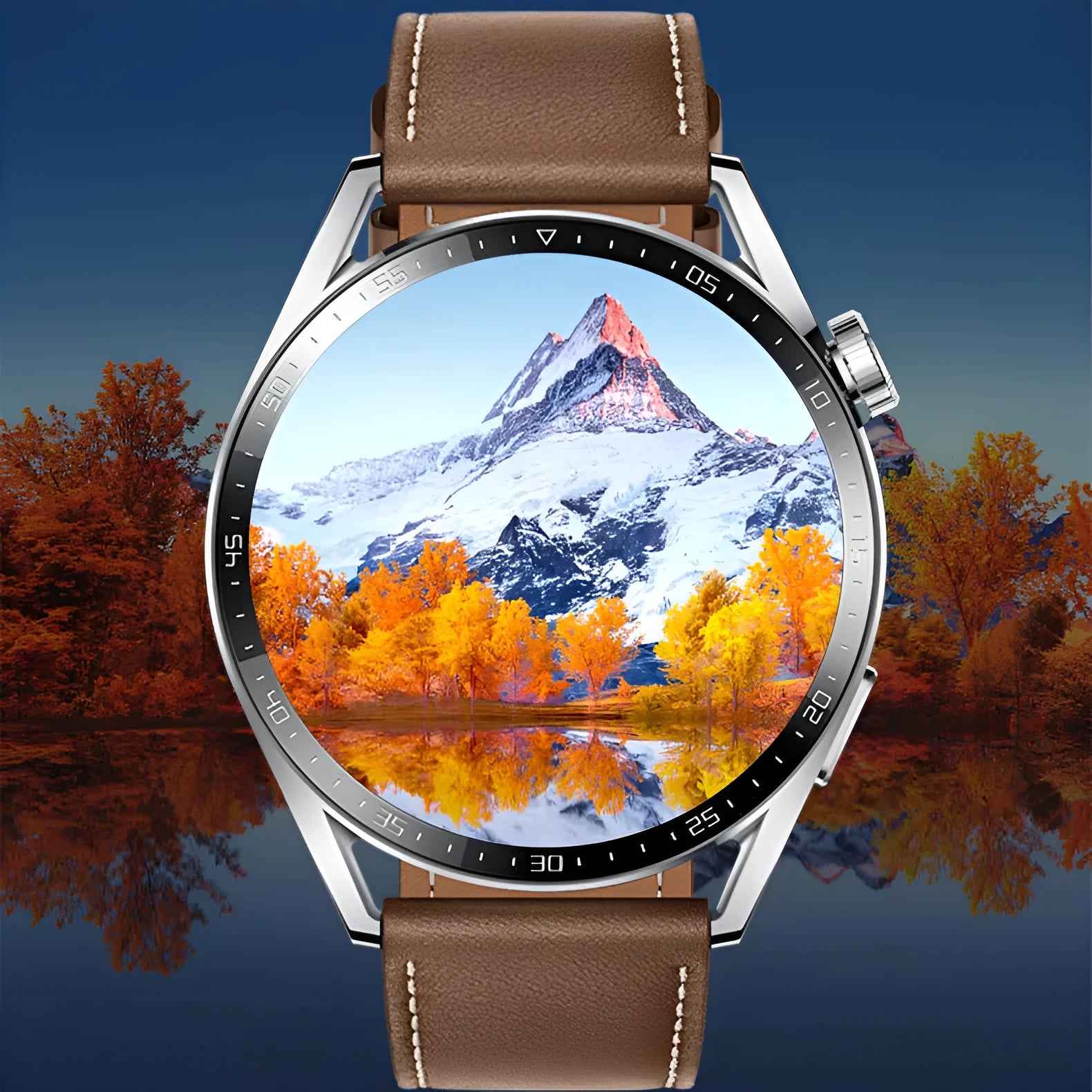 GS3 Max smart watch showing black model with 1.35-inch screen on silicone wristband