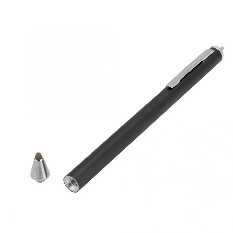 Metal fine-point capacitive stylus for phone and tablet touch screens in seven colour options.
