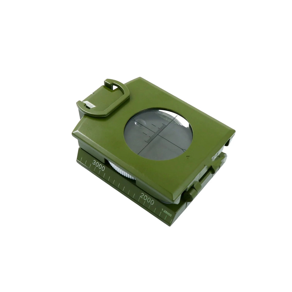 K4074 metal outdoor compass with hanging rope showing dimensions and construction details