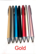 Metal fine-point capacitive stylus for phone and tablet touch screens in seven colour options.