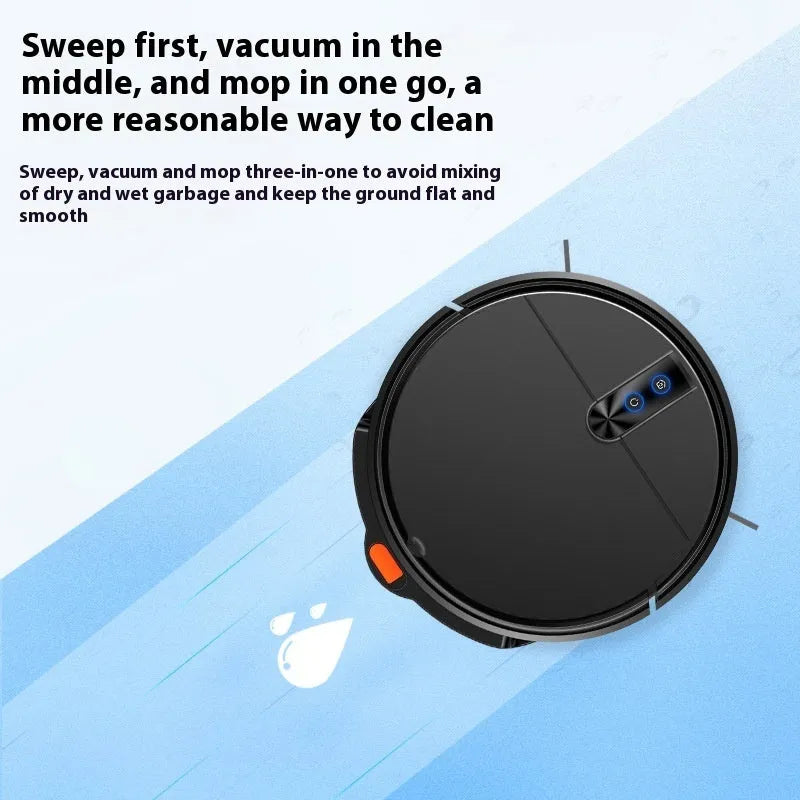 Intelligent sweeping machine with brushless 25W motor, 90-120 sqm coverage, white or black, remote control