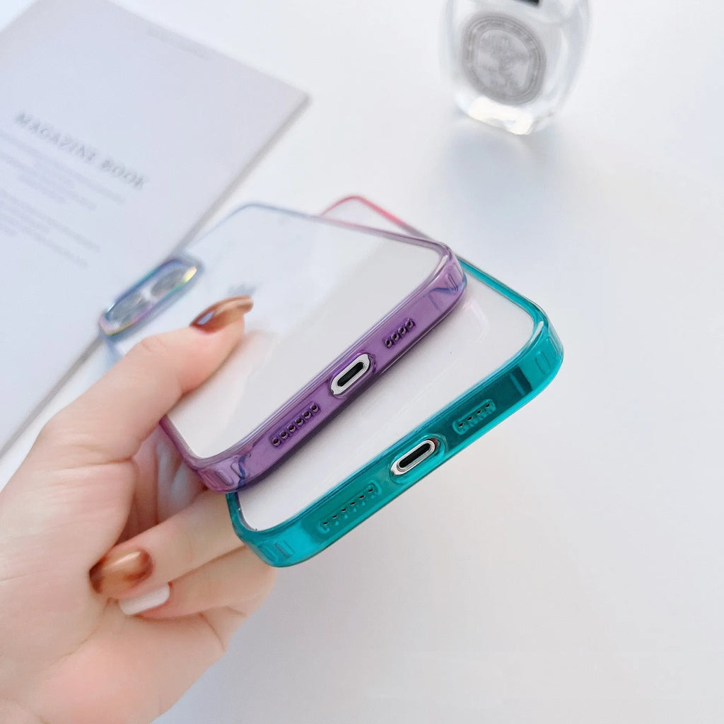 PC metal lens protective back cover case for iPhone 14 Pro Max in blue aurora colour