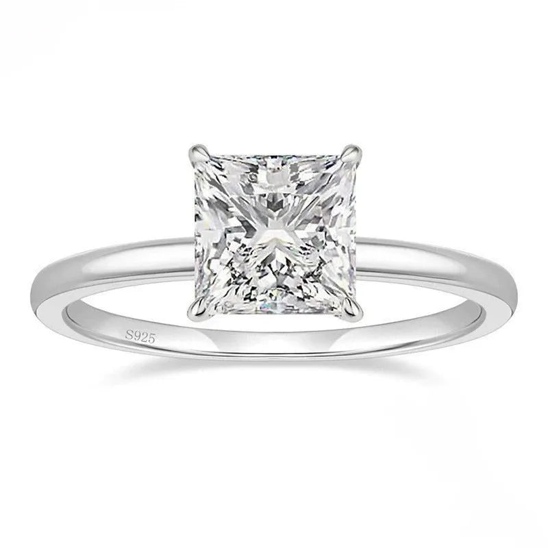 Simple geometric 925 silver women's ring with a round design, shown in silver, gold, and rose gold finishes.